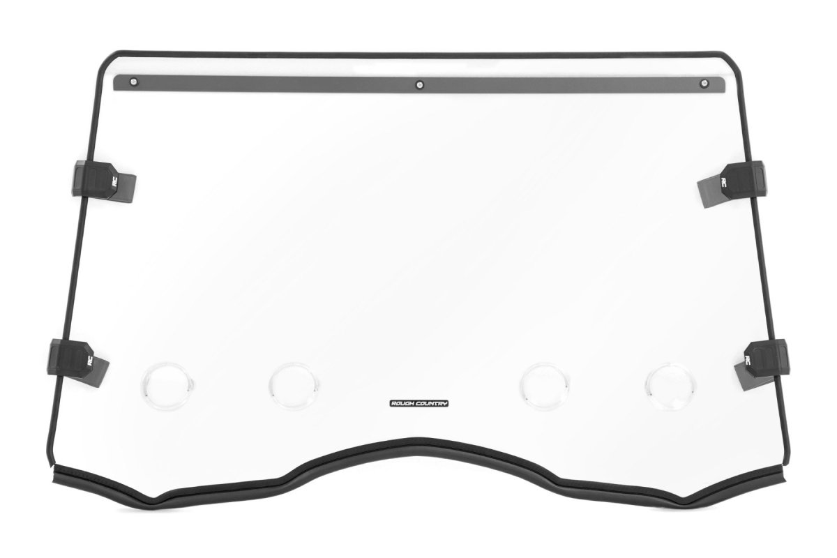 Can-Am Commander Max 1000 DPS Full Windshield - Rough Country - Scratch Resistant, Vented - '14-'20